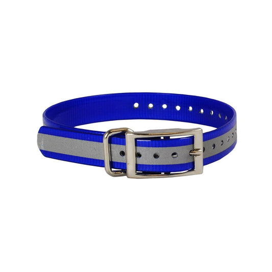 The Buzzard's Roost Reflective Collar Strap 1 Blue 1 x 24 For Pet With Love
