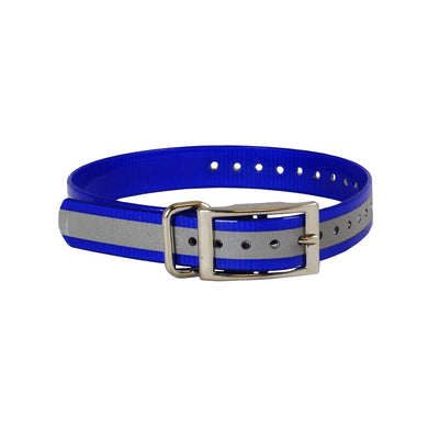 The Buzzard's Roost Reflective Collar Strap 1 Blue 1 x 24