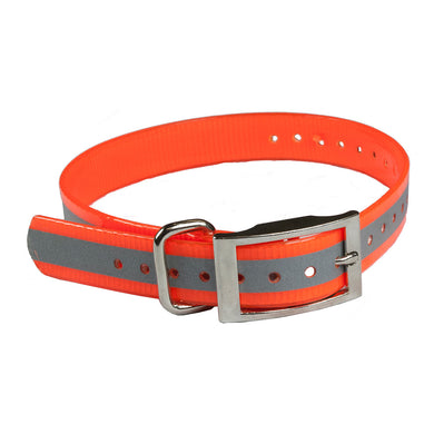 The Buzzard's Roost Reflective Collar Strap 1 Orange 1 x 24