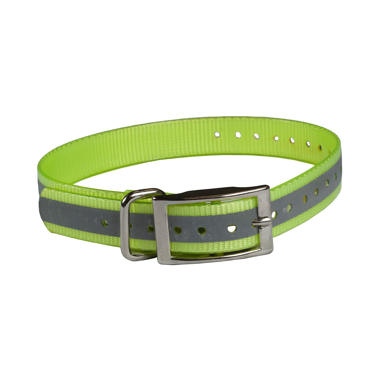 The Buzzard's Roost Reflective Collar Strap 1 Yellow 1 x 24 For Pet With Love