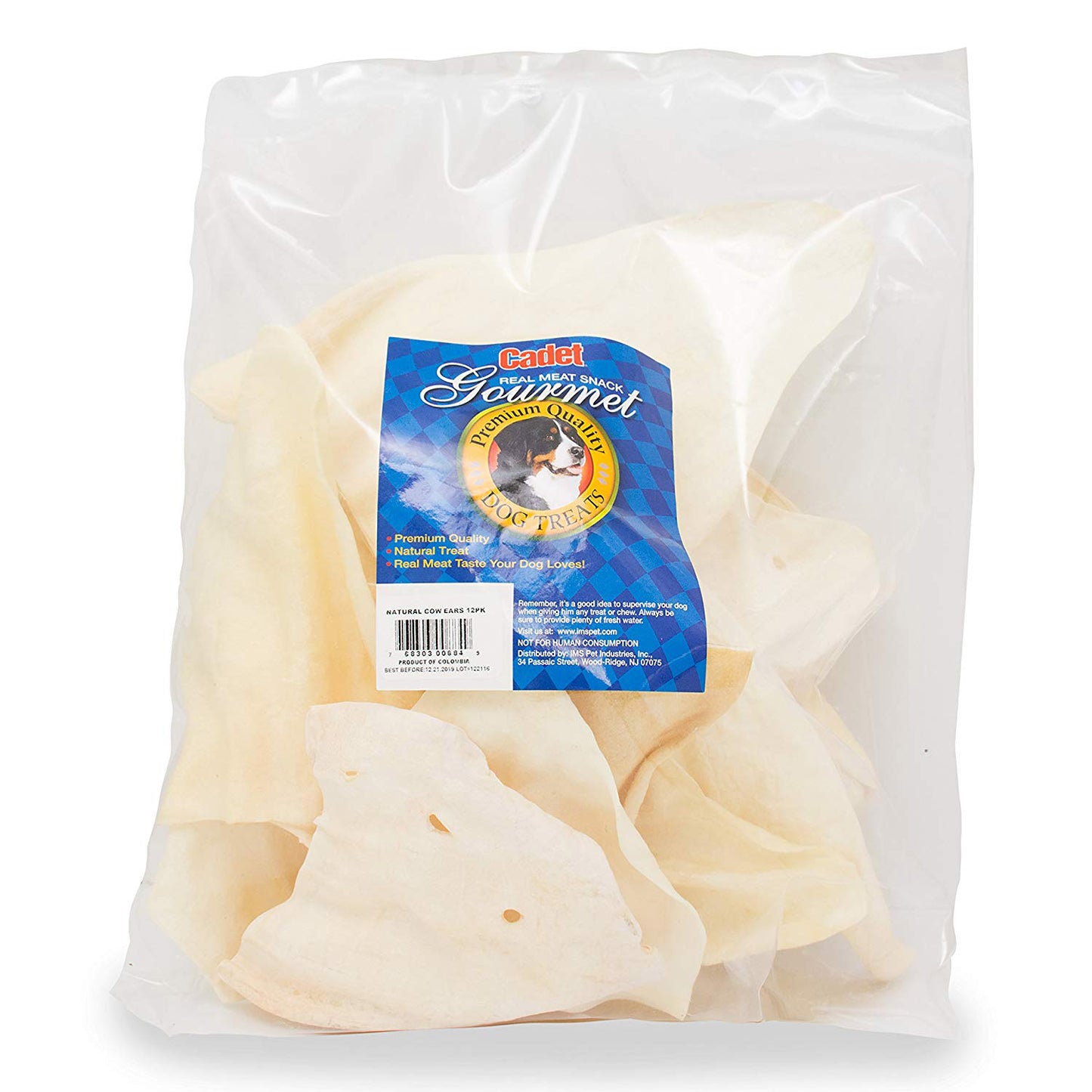 Cadet White Cow Ears 12 pack For Pet With Love