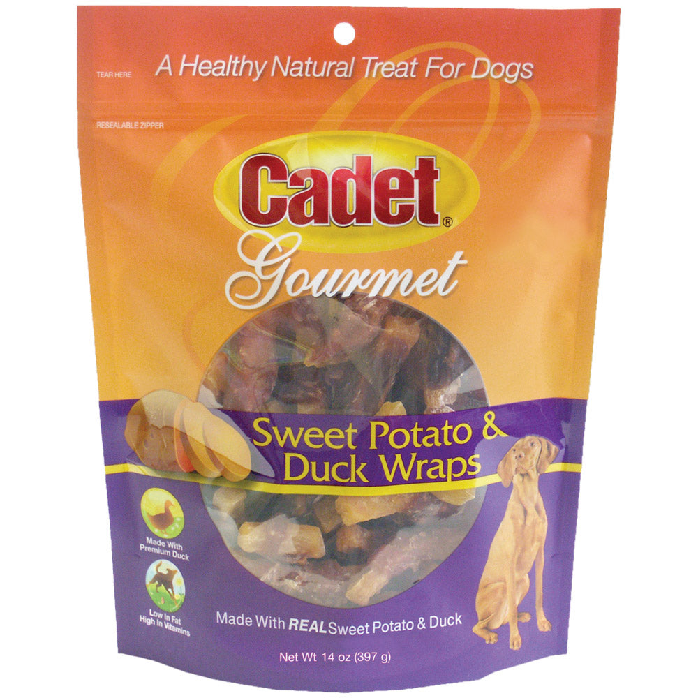 Cadet Premium Gourmet Duck and Sweet Potato Wraps Treats 14 ounces For Pet With Love