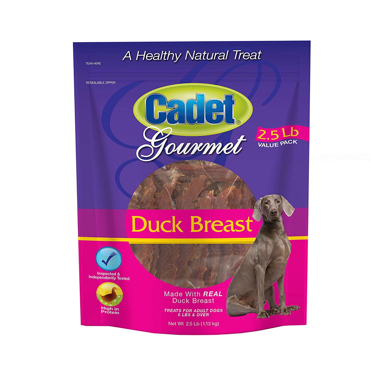 Cadet Premium Gourmet Duck Breast Treats 2.5 pounds For Pet With Love
