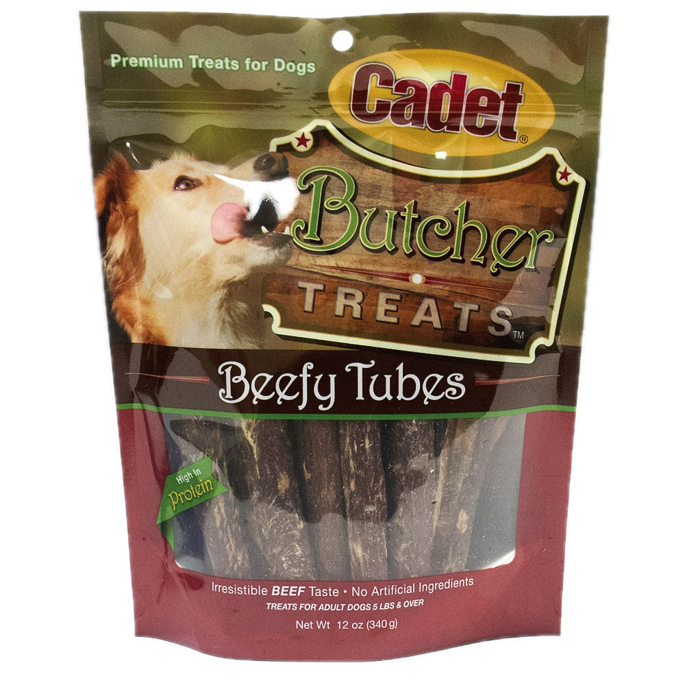 Cadet Butcher Treats Beefy Tubes 12 ounces For Pet With Love