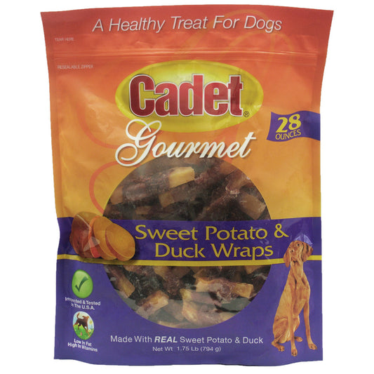 Cadet Premium Gourmet Duck and Sweet Potato Wraps Treats 28 ounces For Pet With Love