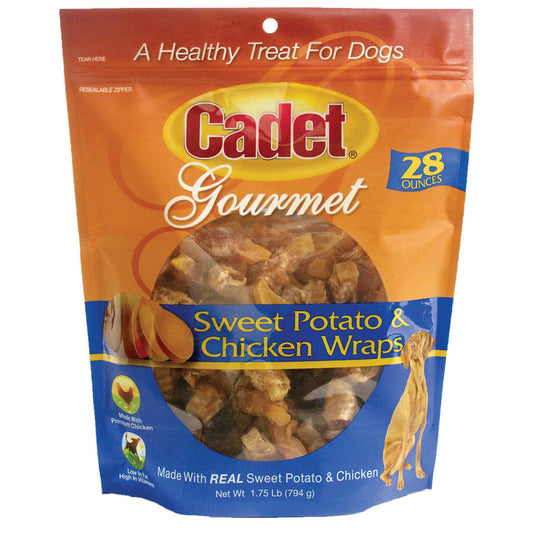 Cadet Premium Gourmet Chicken and Sweet Potato Wraps Treats 28 ounces For Pet With Love