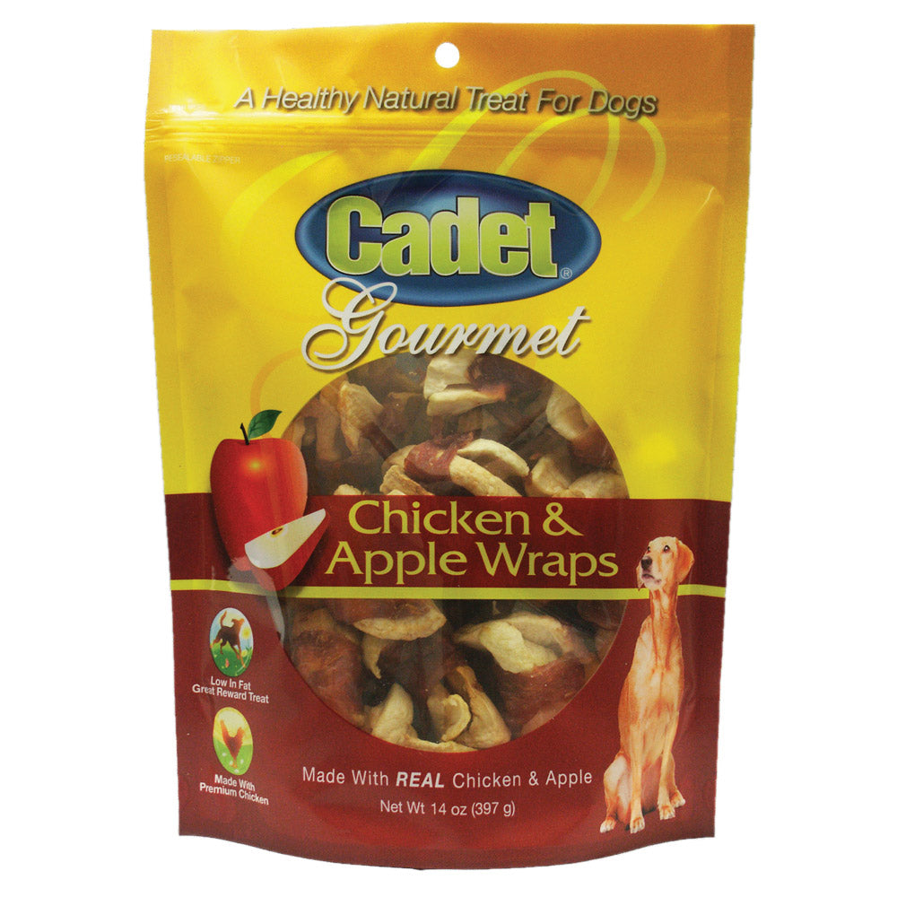 Cadet Premium Gourmet Chicken with Apple Wraps Treats 14 ounces For Pet With Love