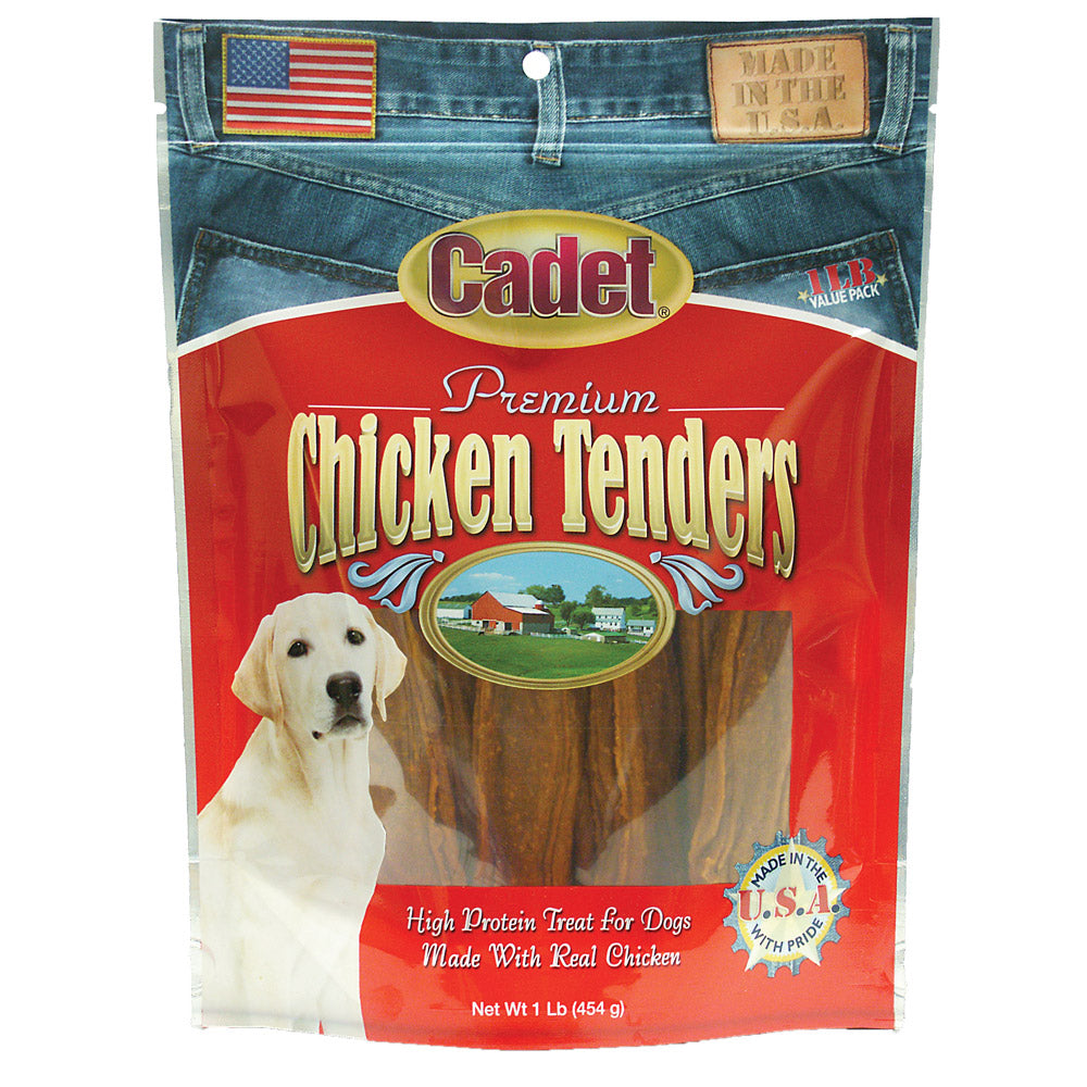 Cadet Premium Gourmet USA Chicken Tender Treats 1 pound For Pet With Love
