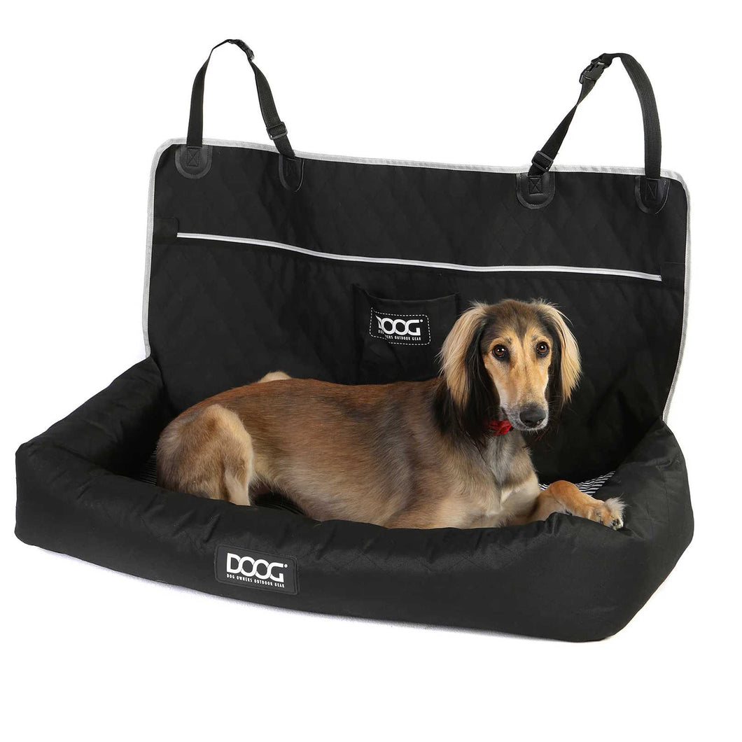 DOOG Pet Car Seat Large Black 39.5 x 15.6