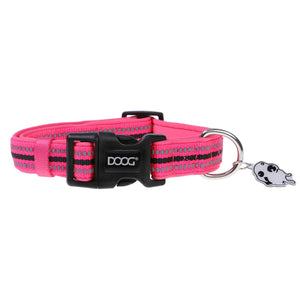 DOOG Neoprene Dog Collar Neon Medium Pink