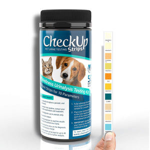 Coastline Global CheckUp 10-in-1 Dog and Cat Urine Testing Strips 50 count 4 x 1.5 x 1.5