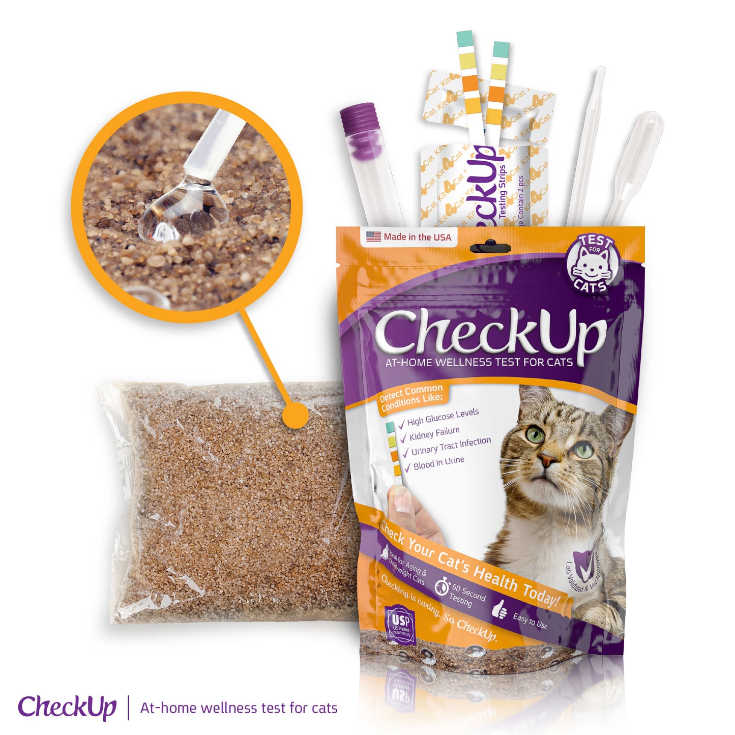 Coastline Global CheckUp At Home Wellness Test for Cats 3 x 7 x 8.5 For Pet With Love