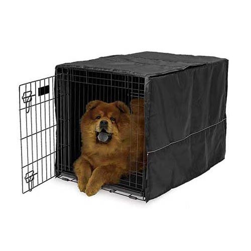 Midwest Quiet Time Pet Crate Cover Black 36 x 23.5 x 24 For Pet With Love