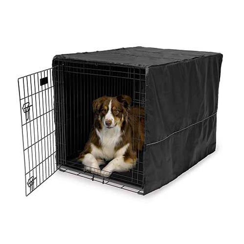 Midwest Quiet Time Pet Crate Cover Black 43 x 30 x 30 For Pet With Love
