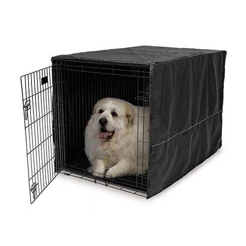 Midwest Quiet Time Pet Crate Cover Black 48.5 x 31 x 31 For Pet With Love