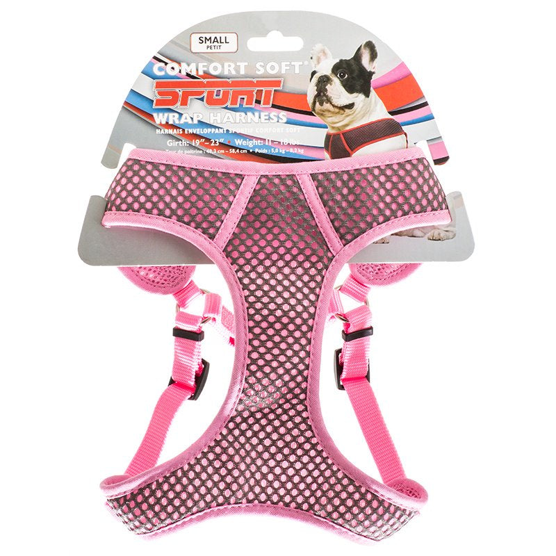 Coastal Pet Comfort Soft Sport Wrap Harness Pink For Pet With Love