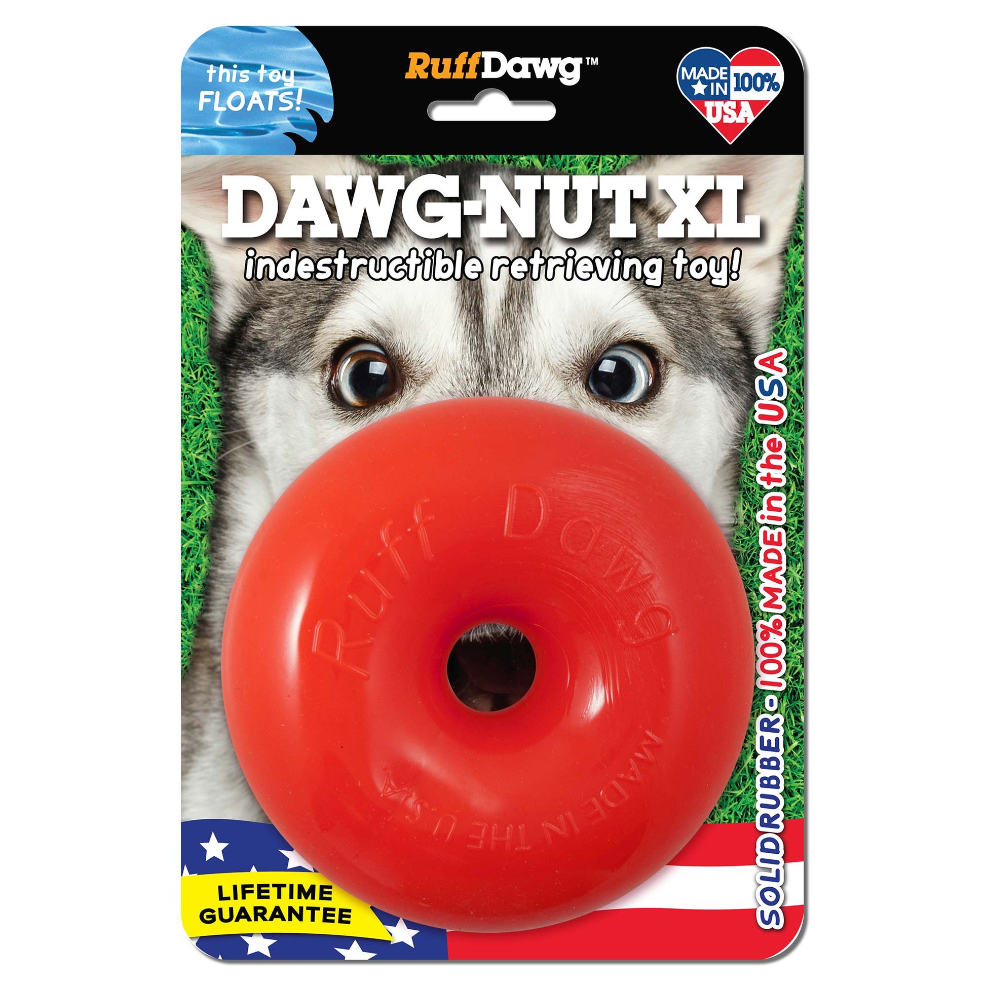 Ruff Dawg Indestructible Dawg Nut Dog Toy Extra Large Assorted 4.5 x 4.5 x 4.5 For Pet With Love