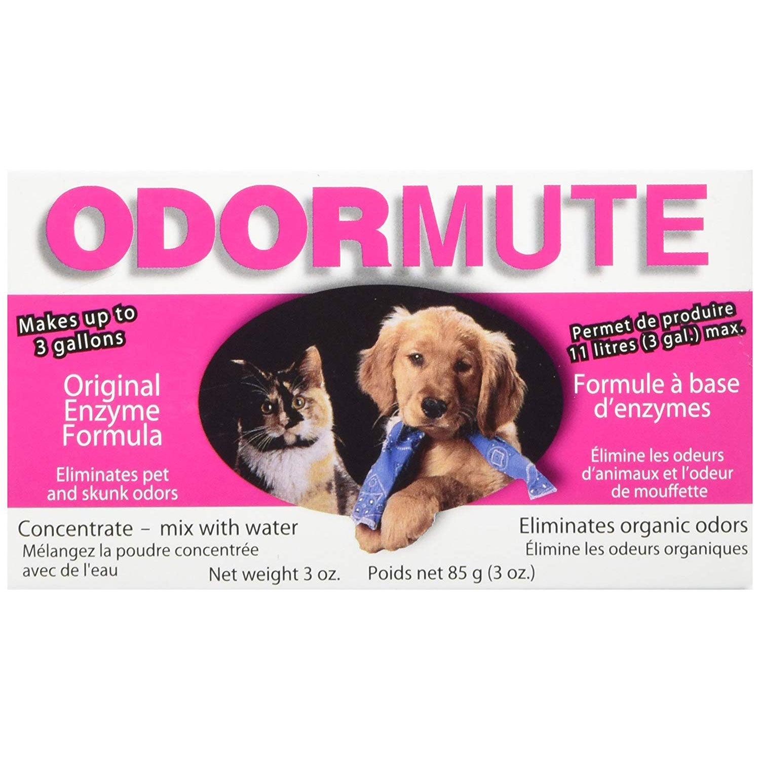 Hueter Toledo Odormute Powder Odor Eliminator Unscented 3 ounces 4.5 x 2.5 x 1.5 For Pet With Love