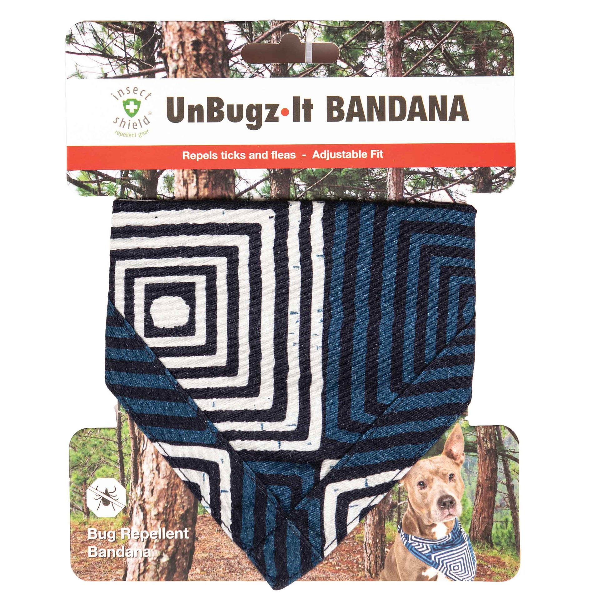 DGS Pet Products Unbugz-It Bandana Medium Square Blue 10 x 7 x 0.1 For Pet With Love