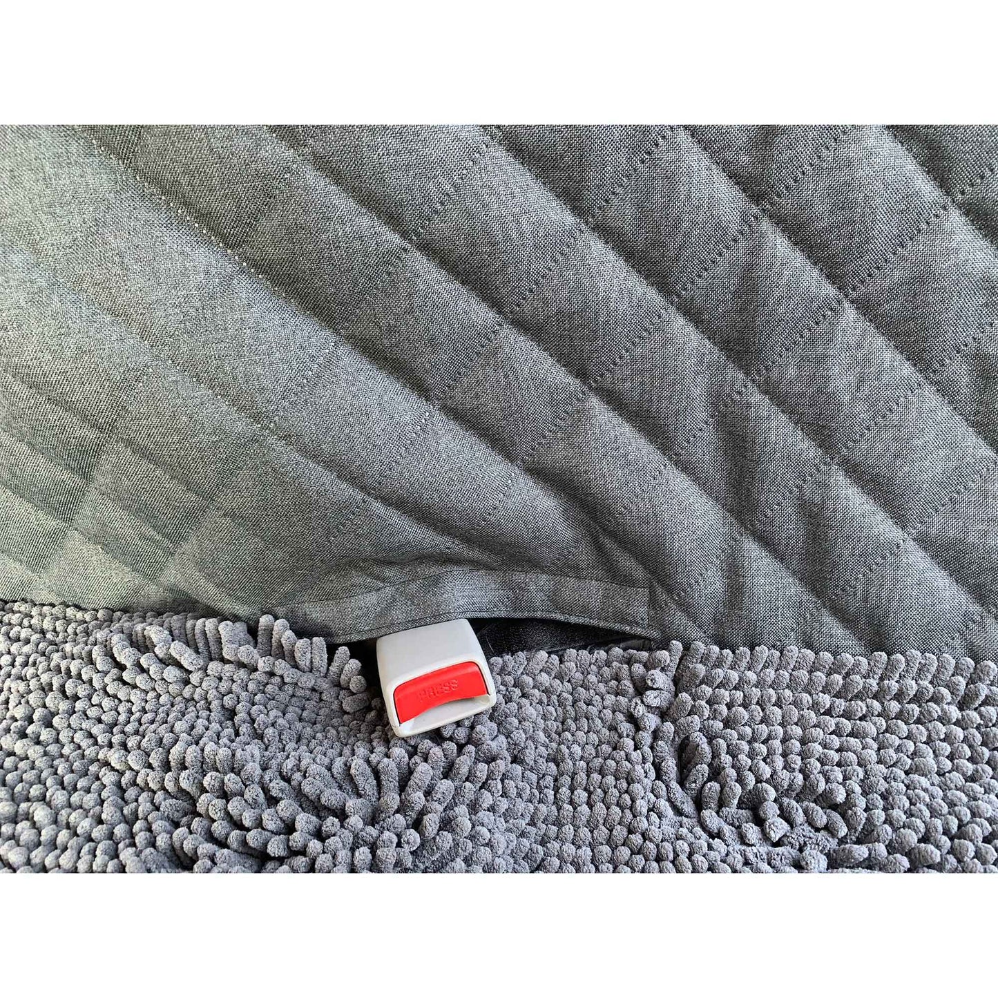 DGS Pet Products Dirty Dog 3-in-1 Car Seat Cover and Hammock Cool Grey 54 x 61 x 2 For Pet With Love