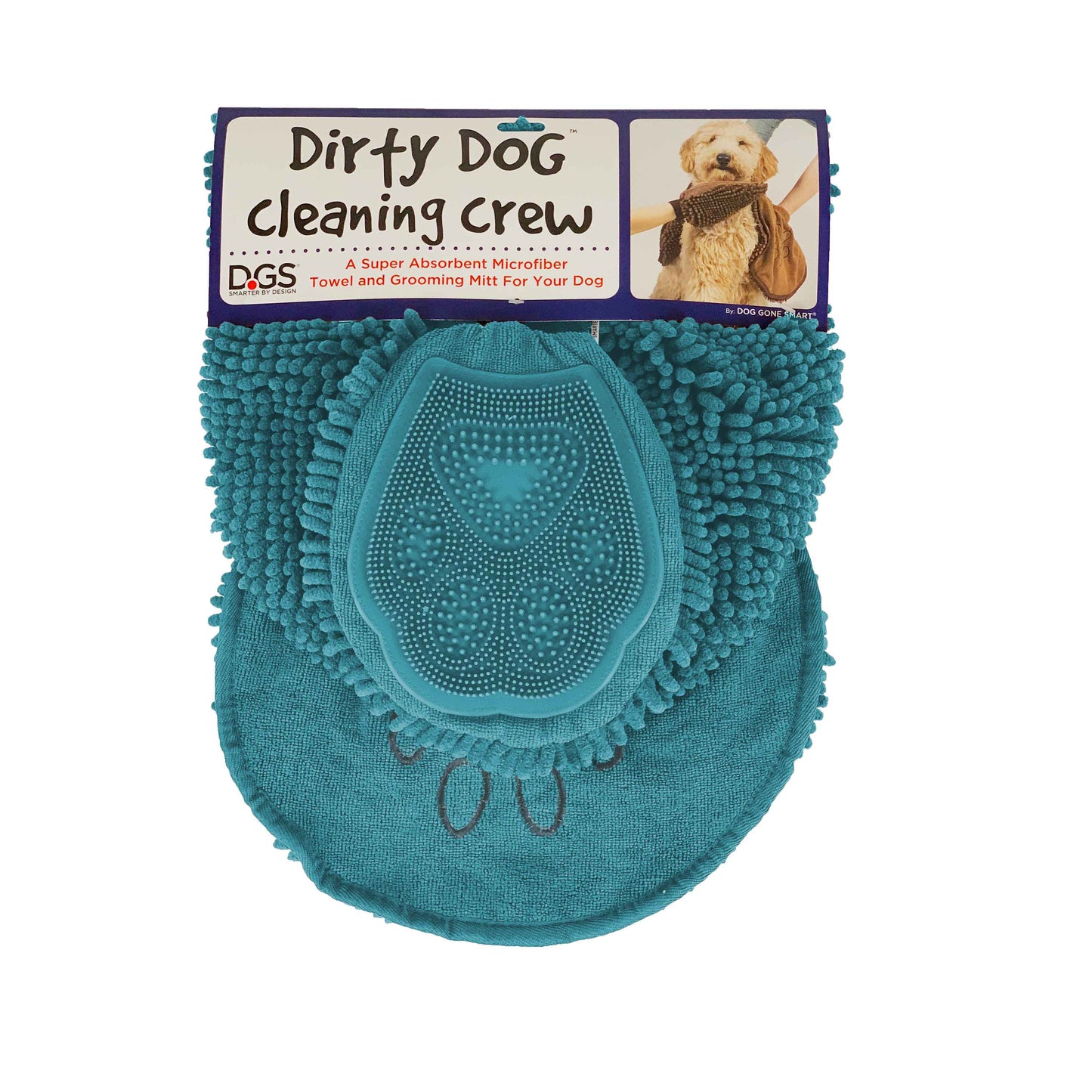 DGS Pet Products Dirty Dog Cleaning Crew Pacific Blue 13 x 31 x 1 For Pet With Love
