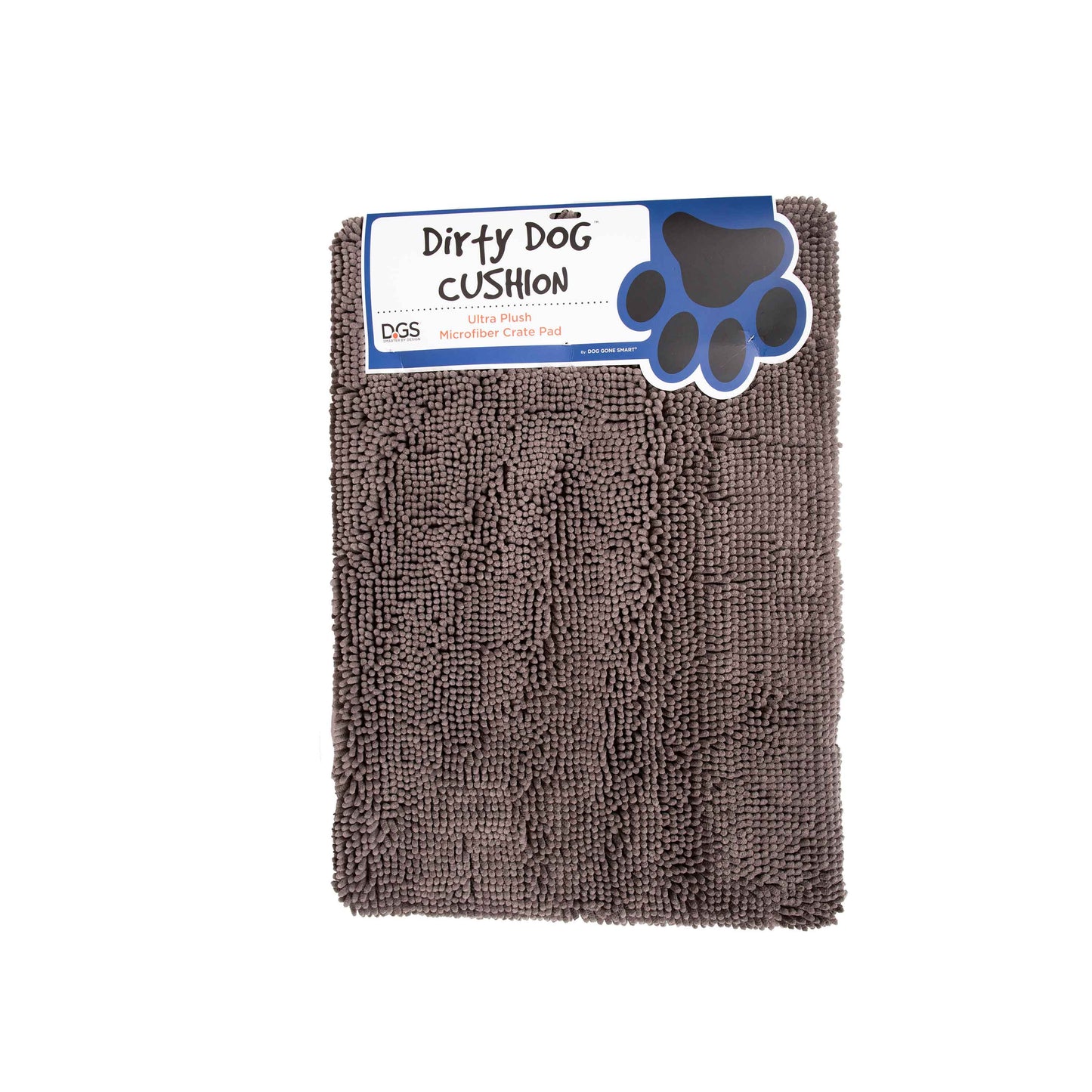 DGS Pet Products Dirty Dog Cushion Pad Small Grey 19 x 24 x 2.5 For Pet With Love