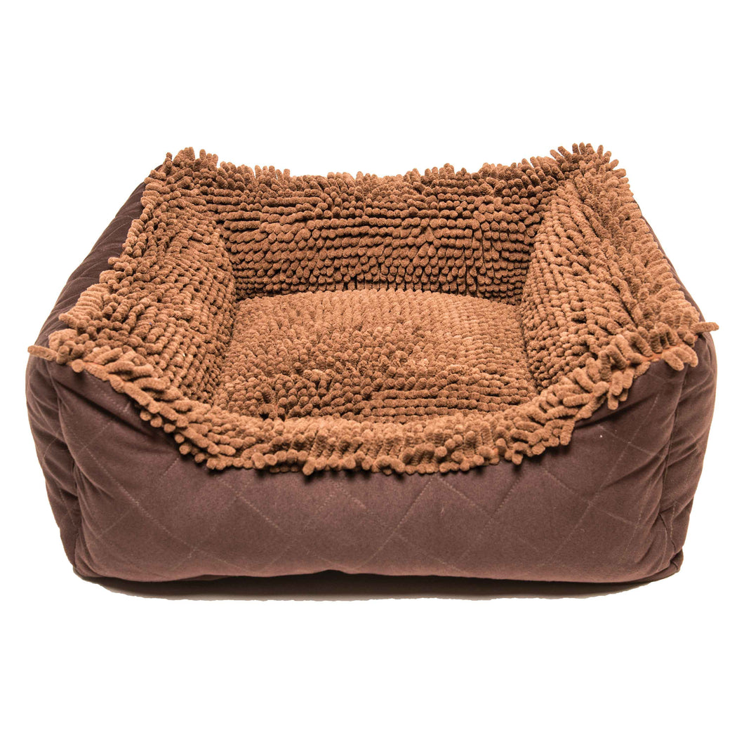 DGS Pet Products Dirty Dog Lounger Bed Small Brown 22 x 20 x 8