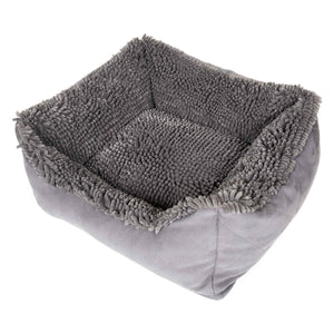 DGS Pet Products Dirty Dog Lounger Bed Small Cool Grey 22 x 20 x 8