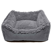Load image into Gallery viewer, DGS Pet Products Dirty Dog Lounger Bed Medium Cool Grey 26 x 24 x 8 For Pet With Love
