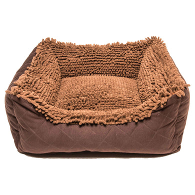 DGS Pet Products Dirty Dog Lounger Bed Large Brown 31 x 27 x 9