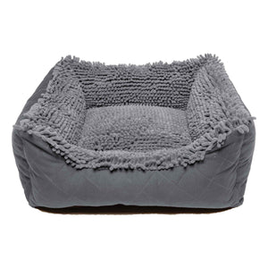 DGS Pet Products Dirty Dog Lounger Bed Large Cool Grey 31 x 27 x 9