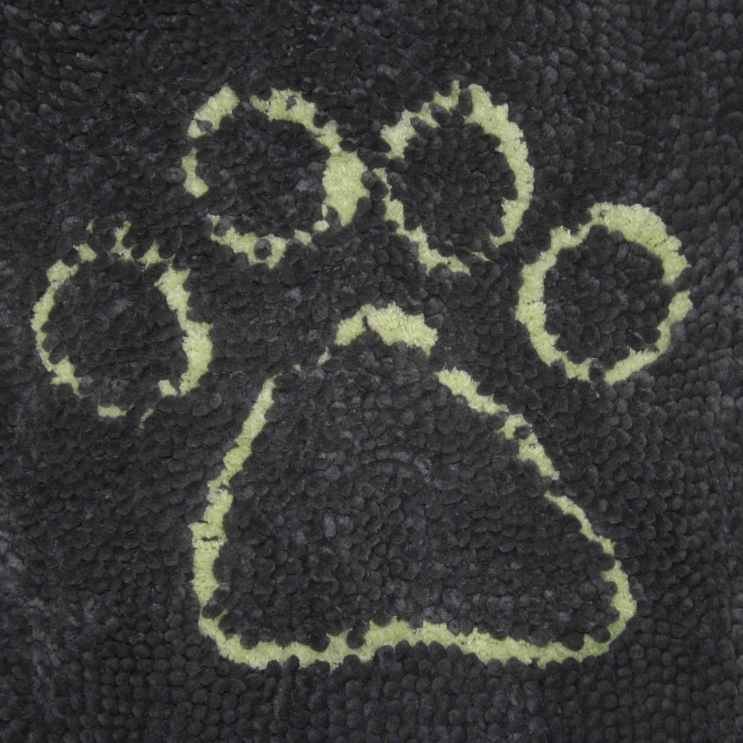 DGS Pet Products Dirty Dog Door Mat Small Cool Grey/Lime Green 23 x 16 x 2