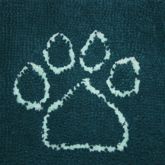 DGS Pet Products Dirty Dog Door Mat Small Petrol/Turquoise 23 x 16 x 2 For Pet With Love