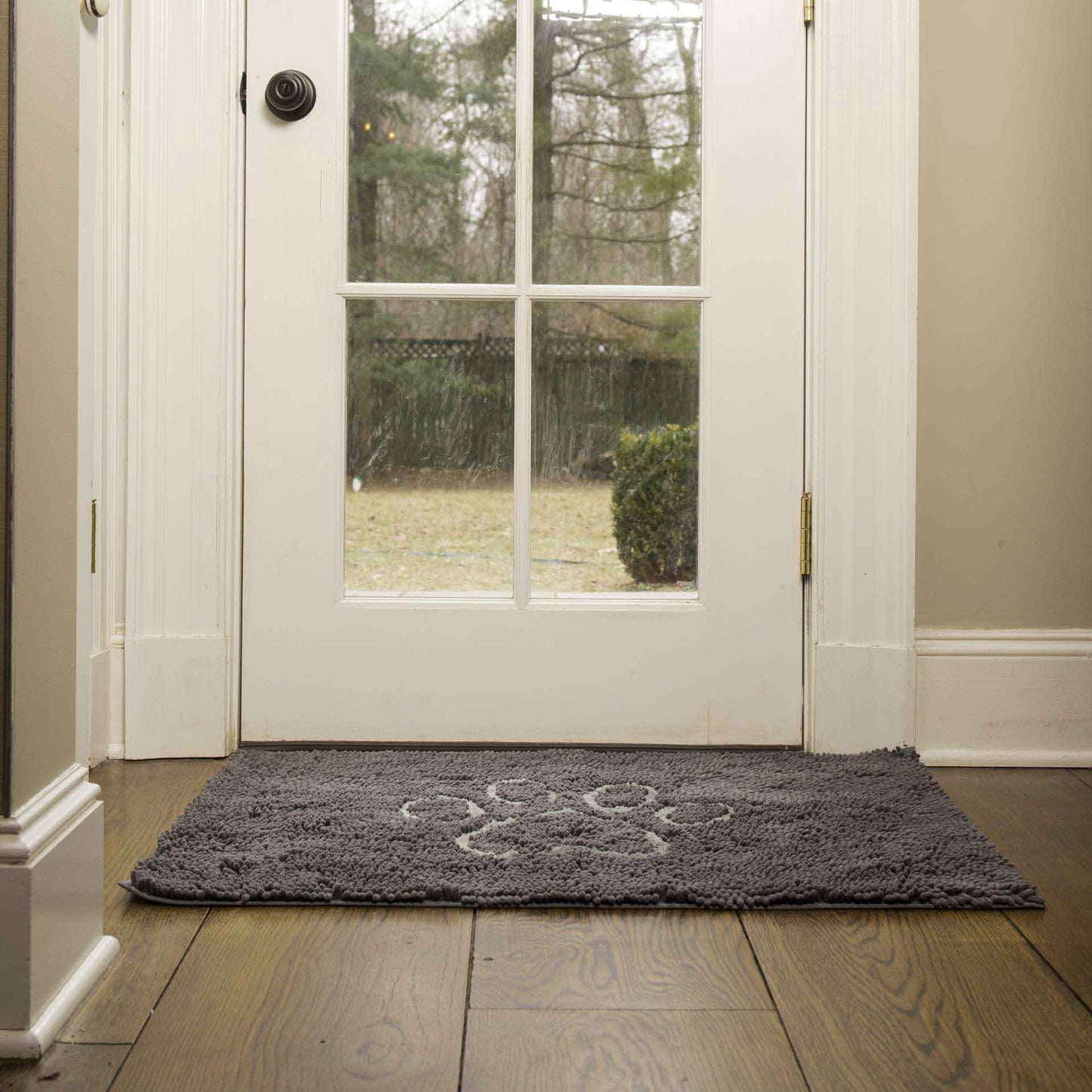 DGS Pet Products Dirty Dog Door Mat Medium Misty Grey 31 x 20 x 2 For Pet With Love