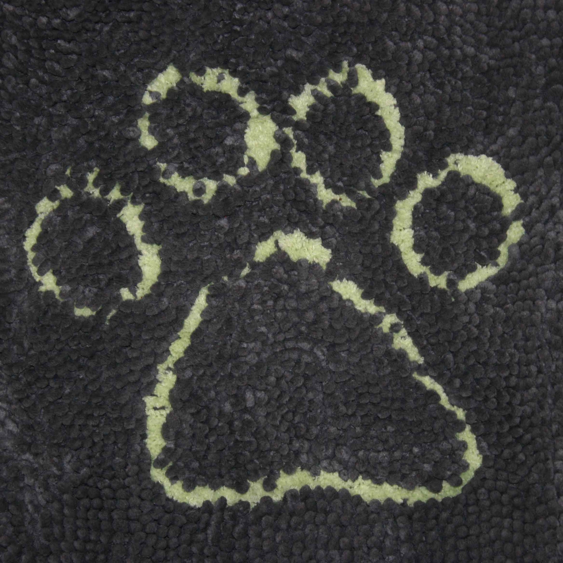 DGS Pet Products Dirty Dog Door Mat Medium Cool Grey/Lime Green 31 x 20 x 2 For Pet With Love