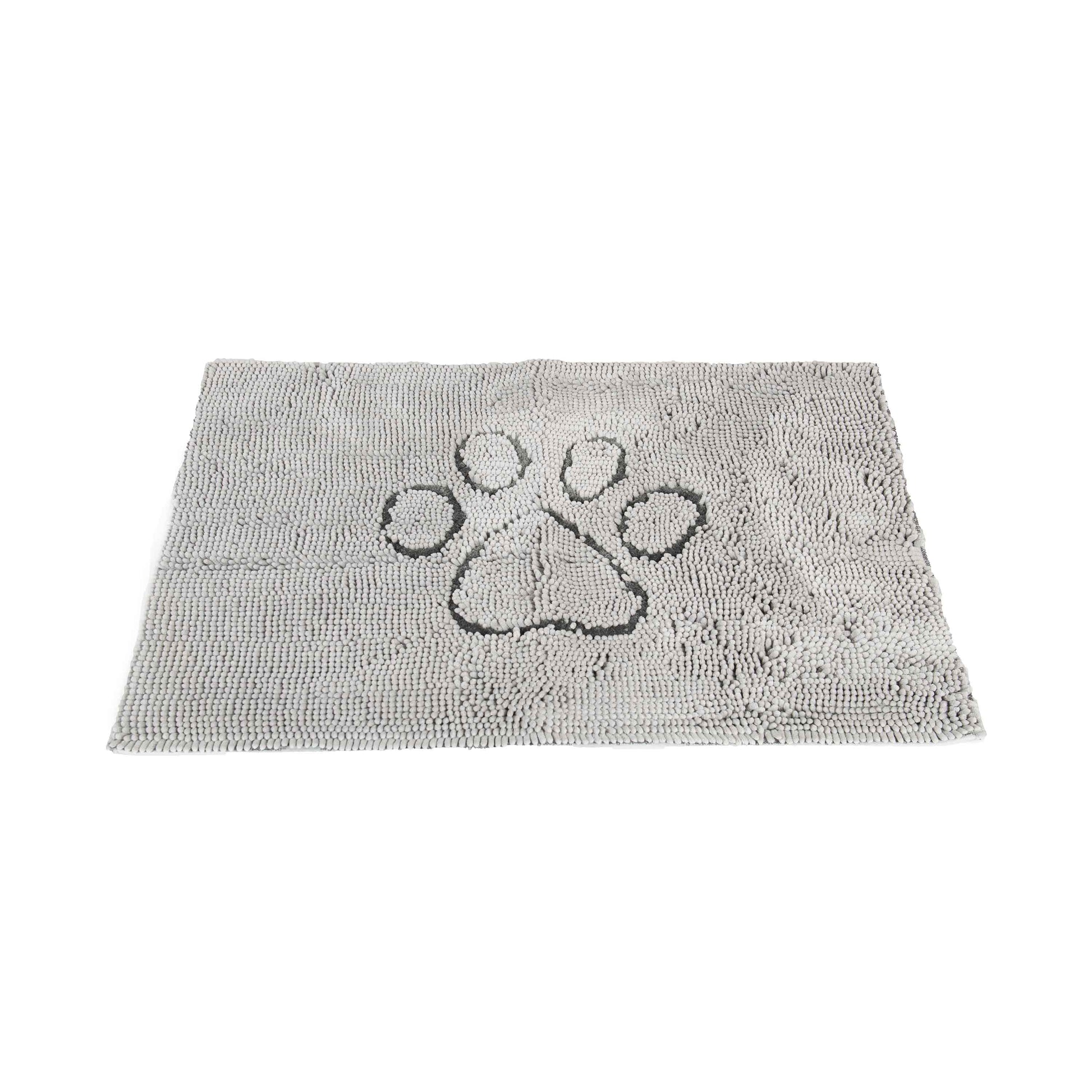 DGS Pet Products Dirty Dog Door Mat Large Silver Grey 35 x 26 x 2 For Pet With Love