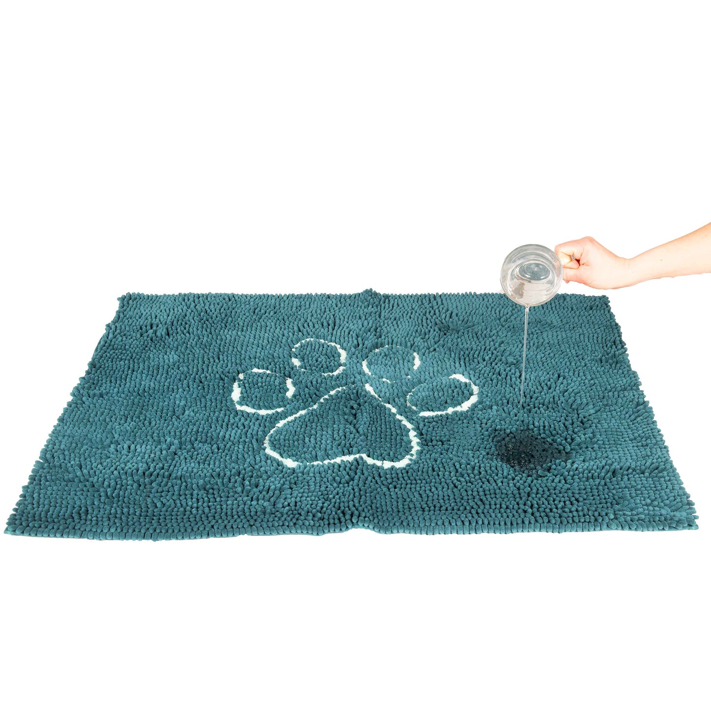 DGS Pet Products Dirty Dog Door Mat Medium Petrol/Turquoise 31 x 20 x 2 For Pet With Love