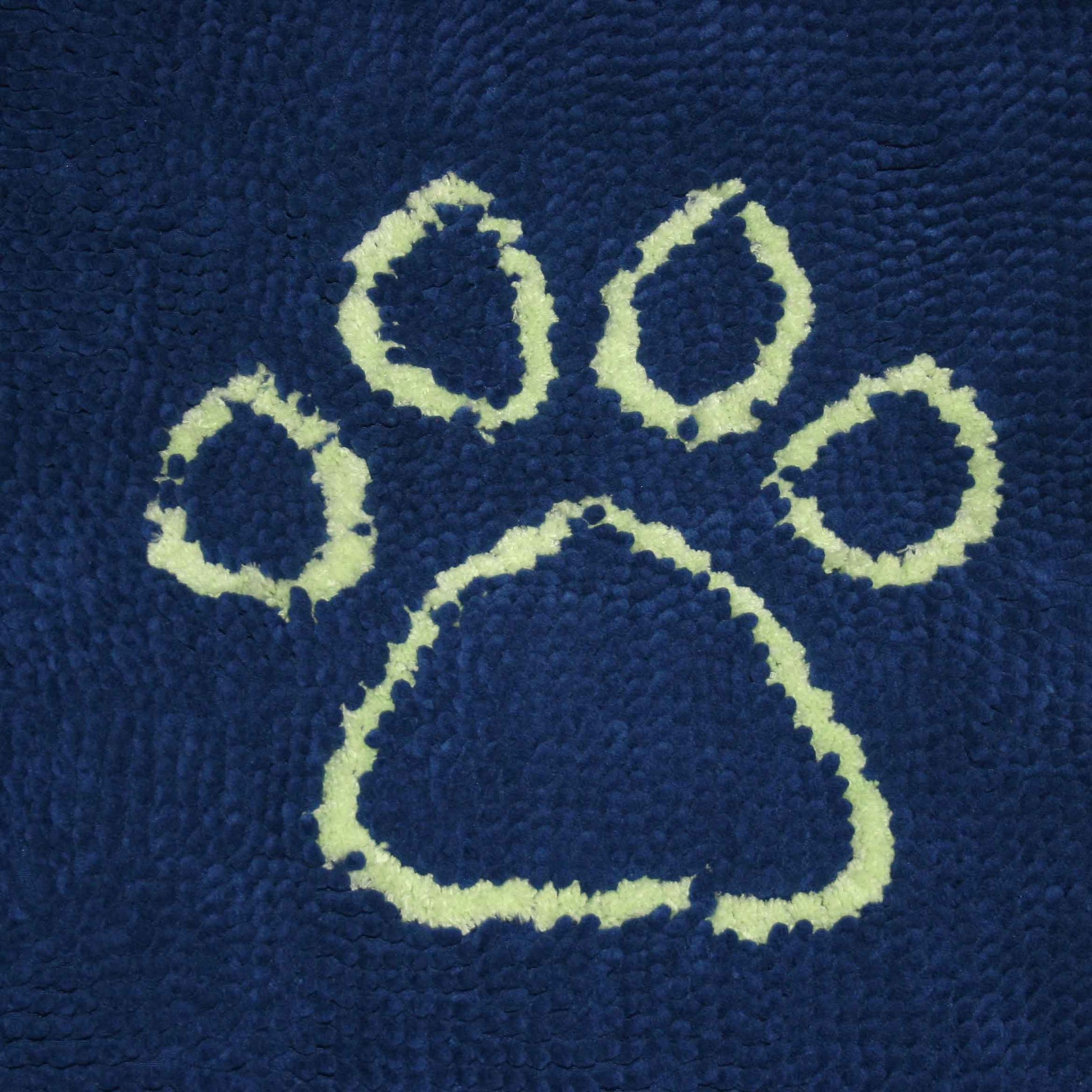 DGS Pet Products Dirty Dog Door Mat Large Marine/Lime Green 35 x 26 x 2 For Pet With Love