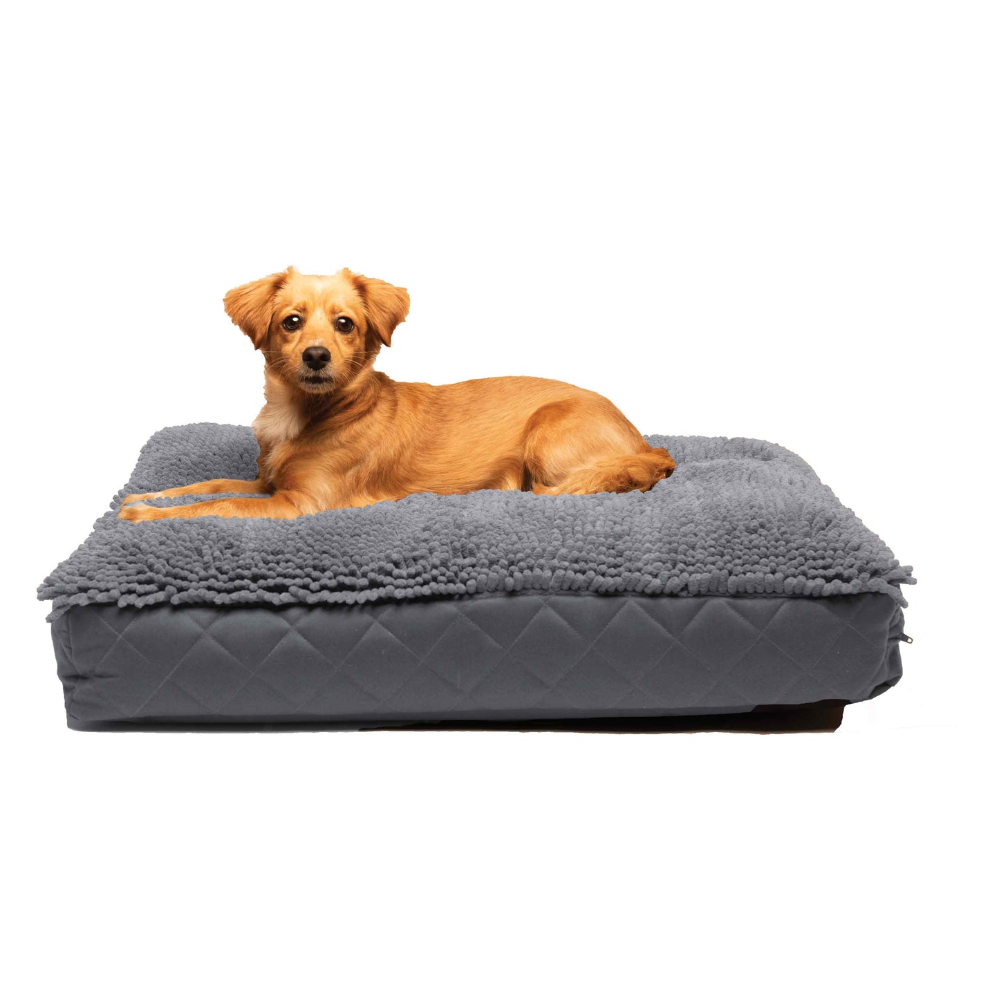 DGS Pet Products Dirty Dog Rectangle Bed Extra Large Cool Grey 36 x 48 x 4 For Pet With Love