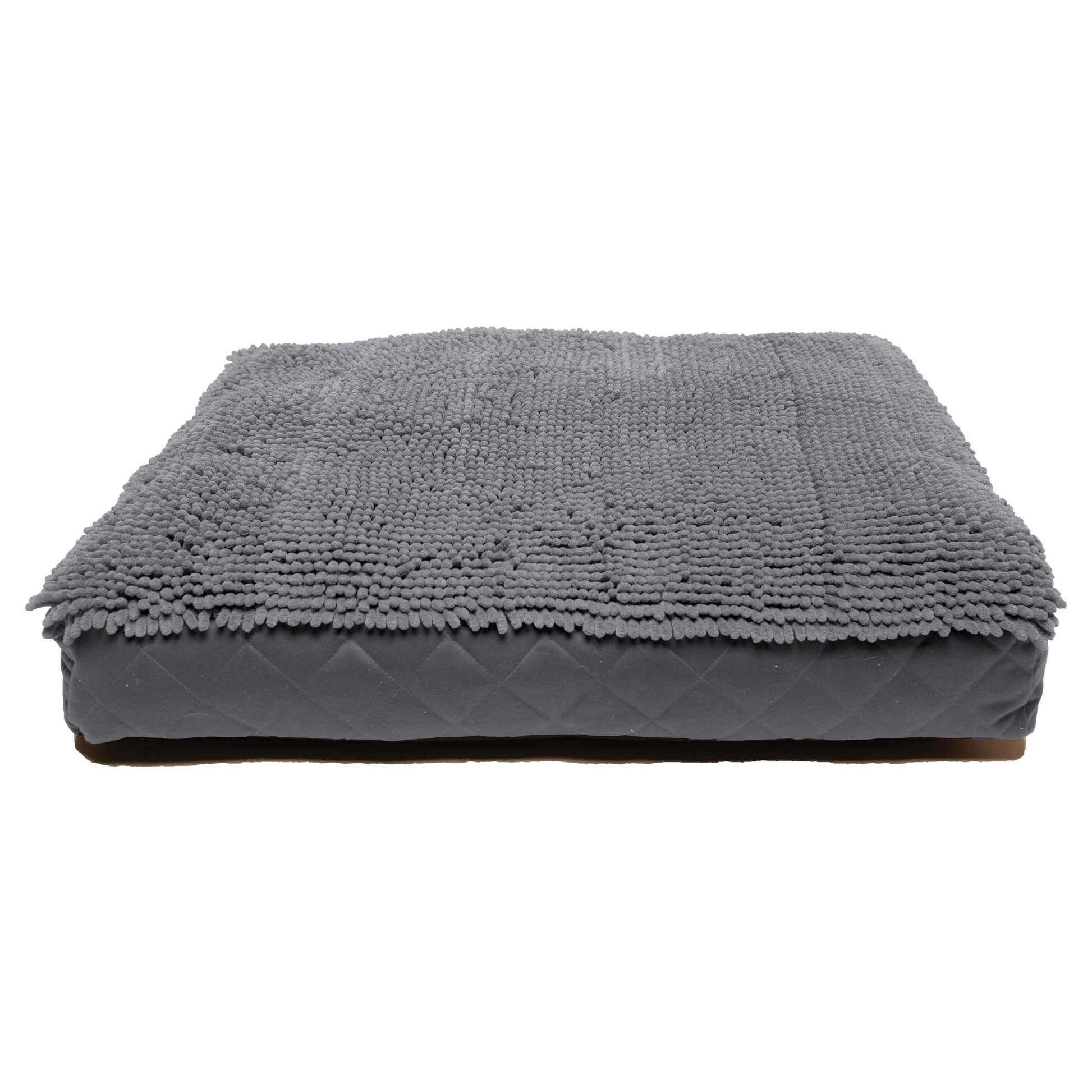 DGS Pet Products Dirty Dog Rectangle Bed Extra Large Cool Grey 36 x 48 x 4 For Pet With Love
