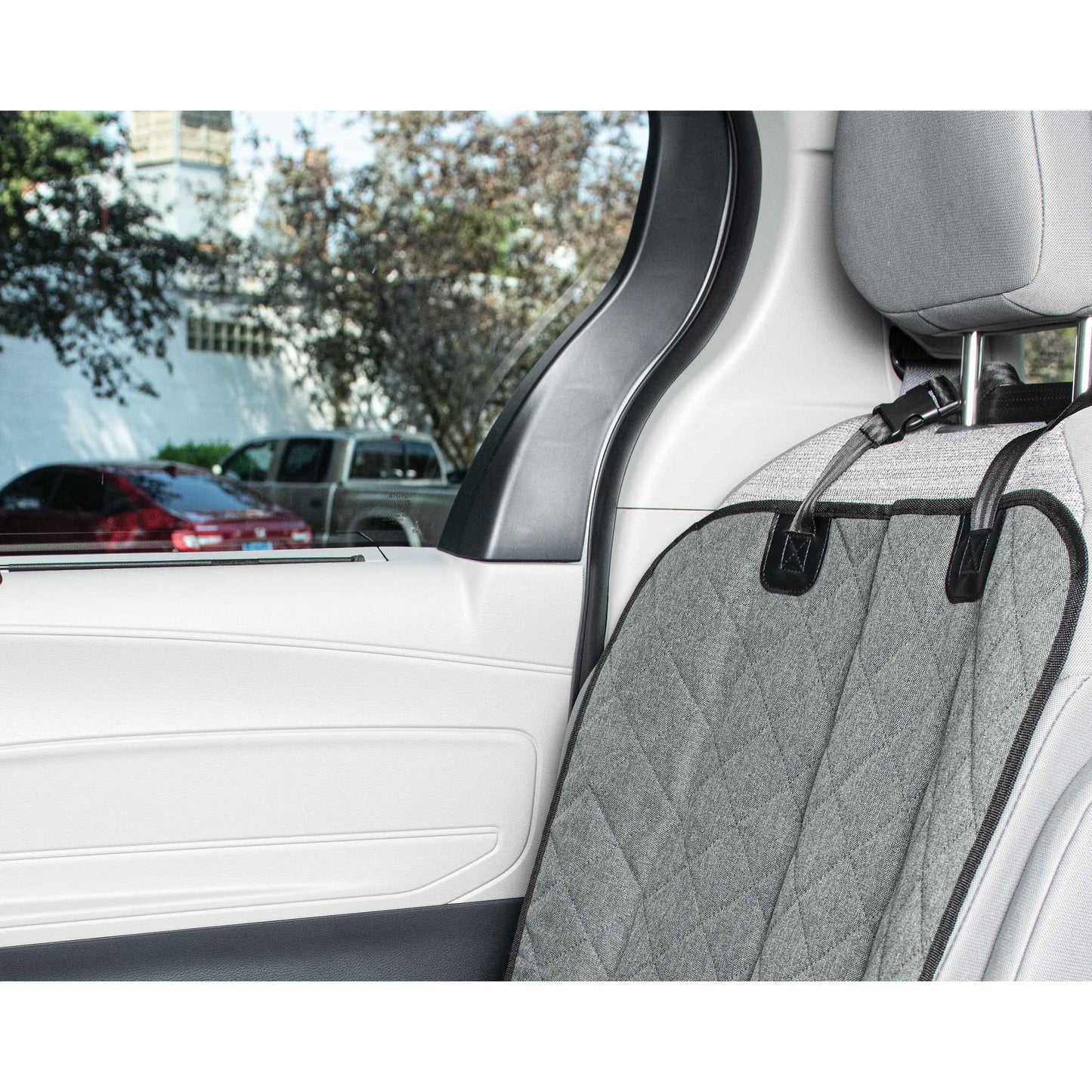 DGS Pet Products Dirty Dog Single Car Seat Cover Cool Grey 44 x 35 x 2 For Pet With Love