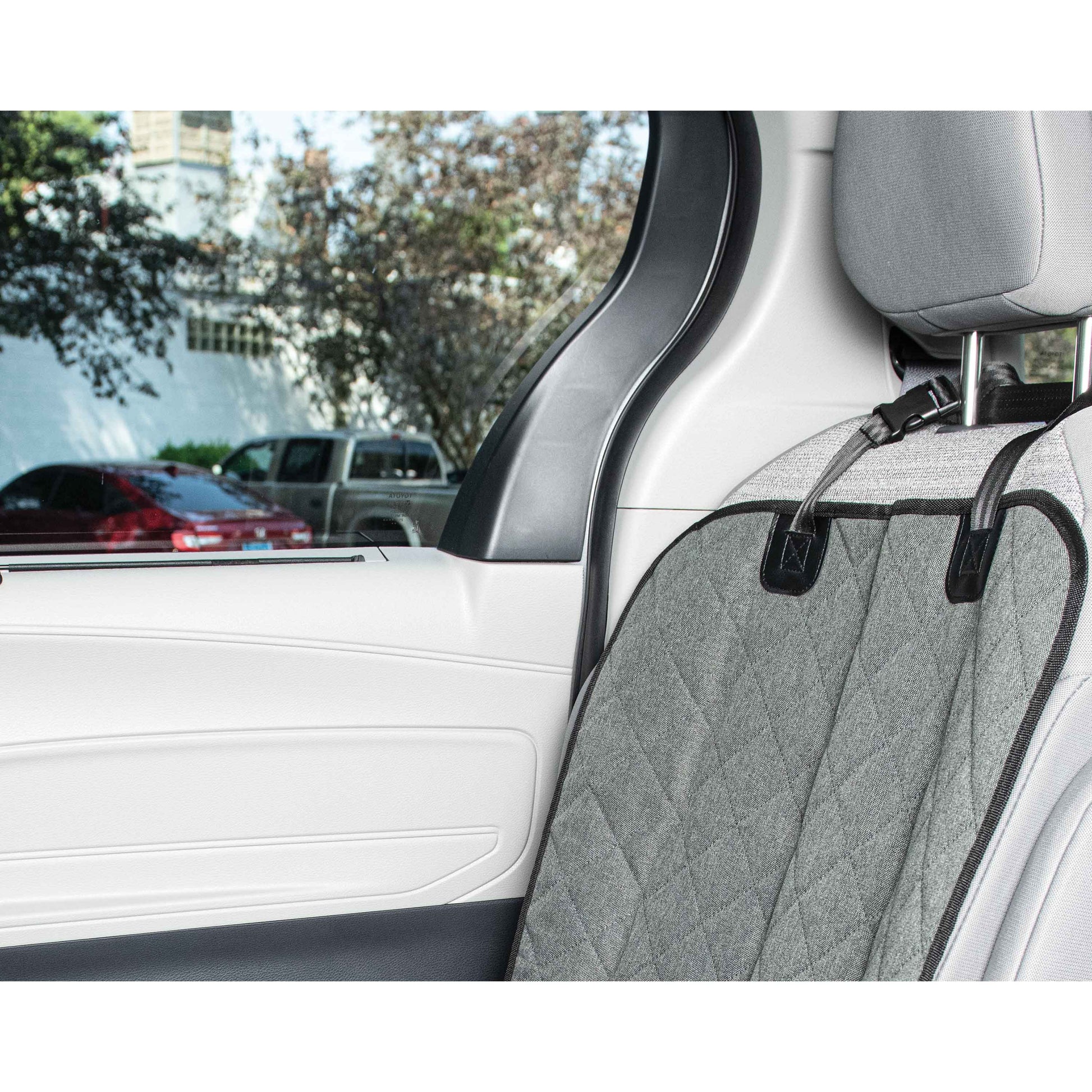 DGS Pet Products Dirty Dog Single Car Seat Cover Cool Grey 44 x 35 x 2 For Pet With Love