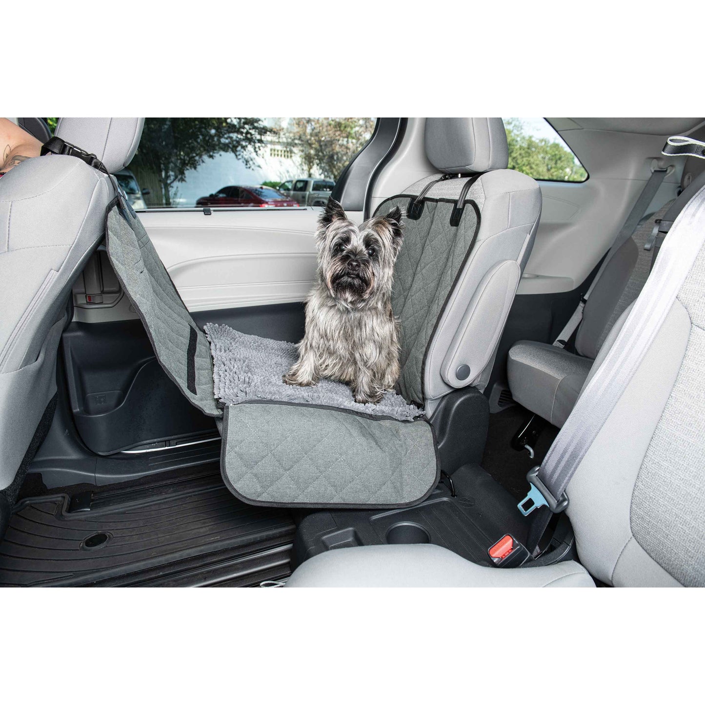 DGS Pet Products Dirty Dog Single Car Seat Cover Cool Grey 44 x 35 x 2 For Pet With Love
