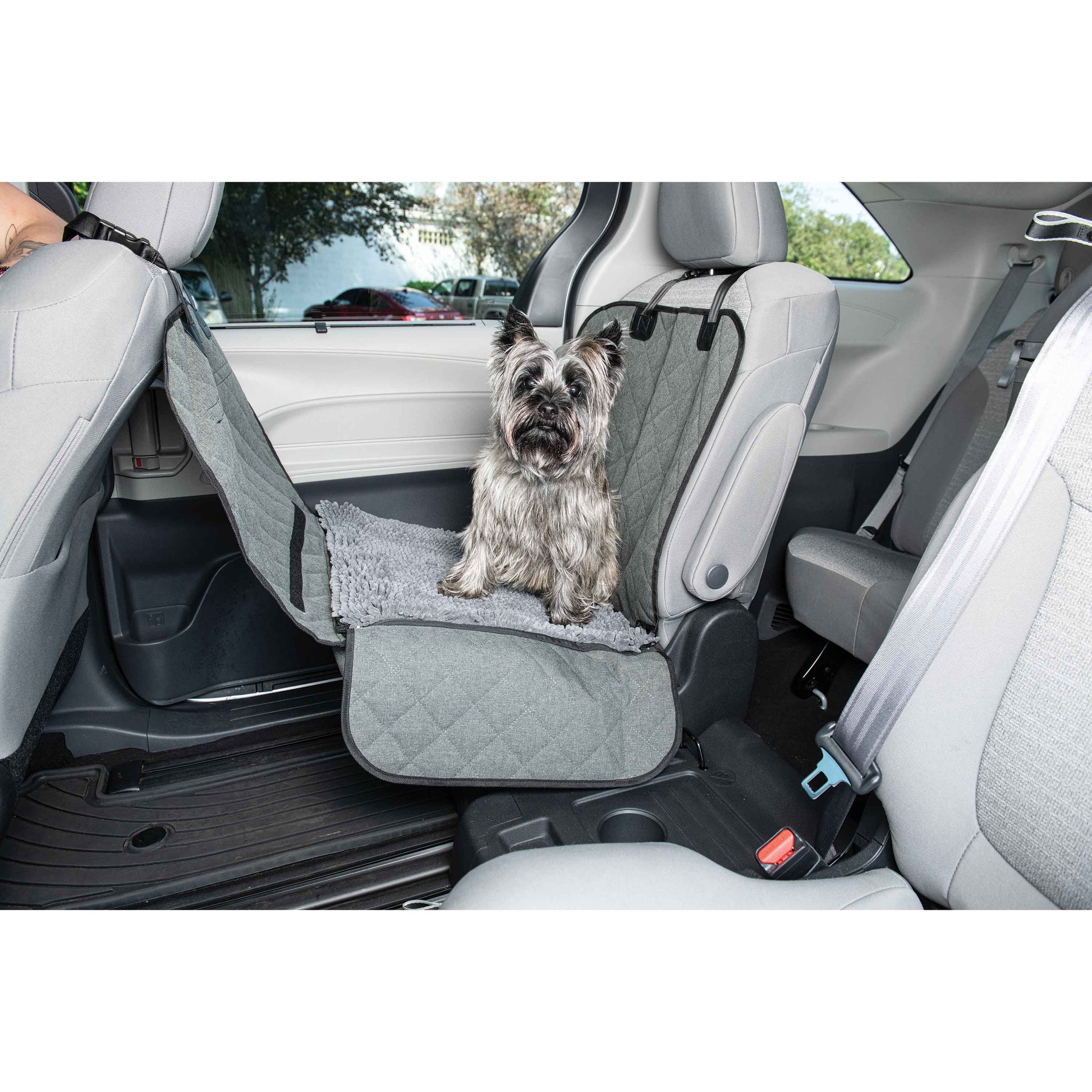 DGS Pet Products Dirty Dog Single Car Seat Cover Cool Grey 44 x 35 x 2 For Pet With Love
