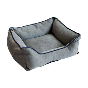 DGS Pet Products Repelz-It Upholstery Chenille Lounger Pet Bed Small Grey/Blue 22 x 20 x 7.9