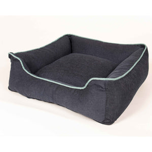 DGS Pet Products Repelz-It Upholstery Chenille Lounger Pet Bed Medium Blue/Grey 26 x 24 x 7.9