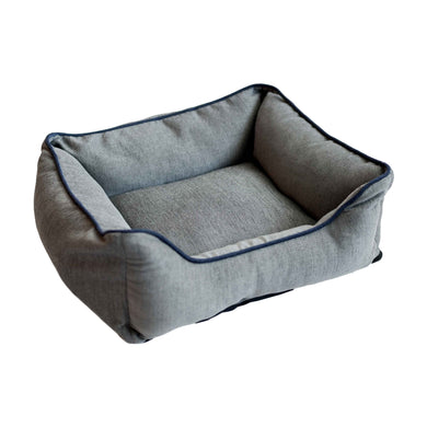 DGS Pet Products Repelz-It Upholstery Chenille Lounger Pet Bed Large Grey/Blue 29 x 25 x 8.7