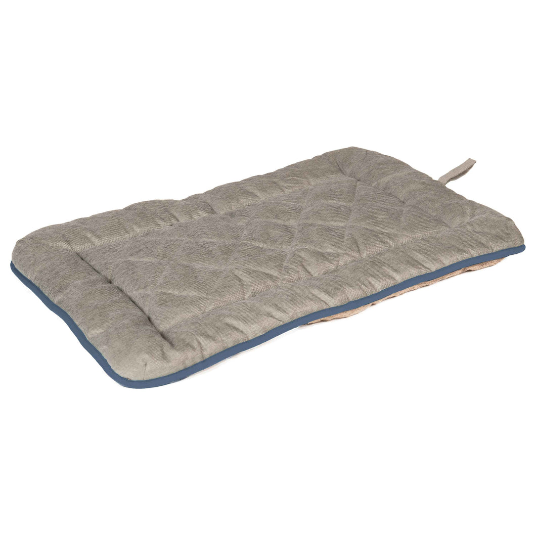 DGS Pet Products Chenille Pet Sleeper Cushion Large Grey/Blue 23 x 36 x 1