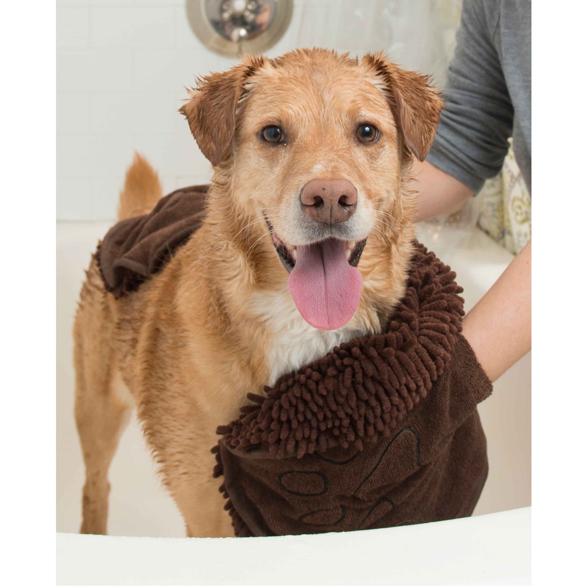 DGS Pet Products Dirty Dog Shammy Towel Brown 13 x 31 x 0.5 For Pet With Love
