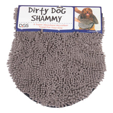 Load image into Gallery viewer, DGS Pet Products Dirty Dog Shammy Towel Grey 13 x 31 x 0.5 For Pet With Love
